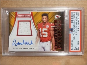 2017 Panini Rookies & Stars Freshman Orientation PSA 7 Patrick Mahomes Auto RPA - Picture 1 of 4