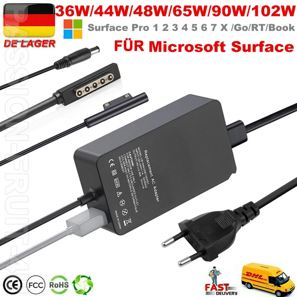 Netzteil Ladegerät für Microsoft Surface Pro X/9/8/7/6/5/4/3/2/1 Go/Book/Laptop - Bild 1 von 4