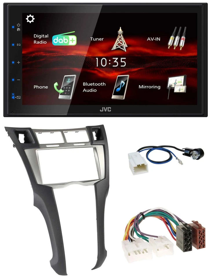 JVC USB Bluetooth MP3 DAB 2DIN Autoradio für Toyota Yaris (2007-2011) - Bild 1 von 4