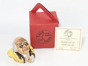 Olla facial Scrooge de Kevin Francis, certificado de autenticidad y caja de Navidad 2002, GR8 - Imagen 1 de 7