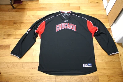 Luke Schenscher 2005-06 Chicago Bulls game used warm up shirt Adidas 3XL tall - Image 1 of 4