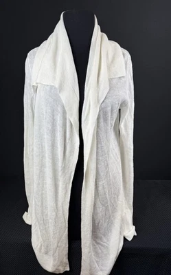 Theory Overlay Cardigan Linen Blend Size M Open Front - Image 1 of 4