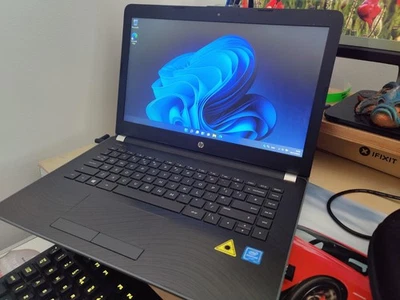 HP Notebook 14-bs039na 14" HD Intel Pentium 4GB RAM 128GB SSD Windows 10 Grey - Image 1 of 4