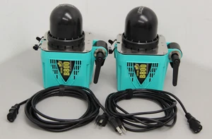 Pair Of 2 Alien Bees B800 Studio Strobe Monolight By Paul C Buff Green - Picture 1 of 8