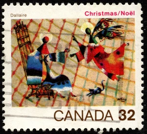 Canada Stamp Scott #1040 Used 32 Cents The Annunciation Painting Christmas Issue - Picture 1 of 1