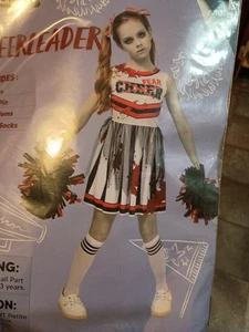 Spooktacular Creations Pom girl Zombie Peur Enfant Grand Âge 10-12 Complet - Photo 1/8