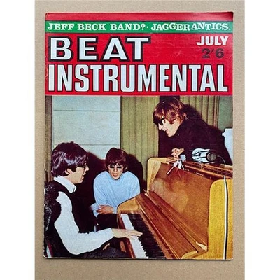 BEATLES BEAT INSTRUMENTAL MAGAZINE JULY 1966 BEATLES COVER (no feature) +kinks/w - Image 1 of 2