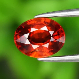💎 1.40ct 7x5.5mm Oval Natural Orange Spessartite Garnet - Nigeria Gemstone - Picture 1 of 4
