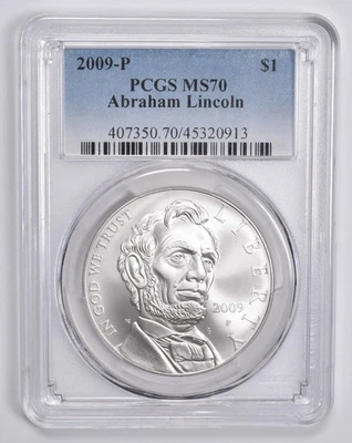 MS70 2009-P Abraham Lincoln Commemorative Dollar PCGS Blue Label - Image 1 of 2