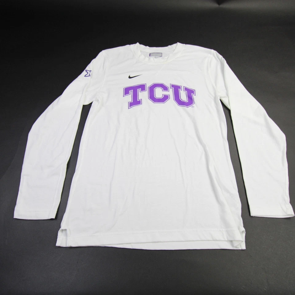 TCU Horned Frogs Nike Dri-Fit Long Sleeve Shirt Men's White Used - Image 1 of 1