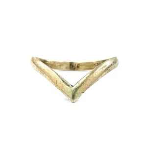 9ct 375 Yellow Gold Wishbone Ring Band - Plain Design - Size L 1/2 - Handmade - Picture 1 of 6