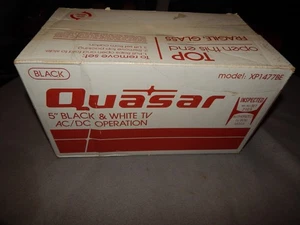 Vintage NOS Quasar XP1477BE 5" Black & White AC/DC TV Estate Find - Picture 1 of 6