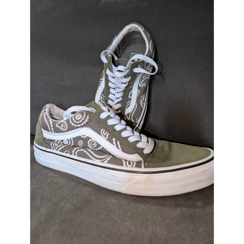Sneakers Vans uomo taglia 8 donna 9 5 verde paisley oldol skool bassetwear