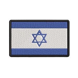 ISRAEL FLAG PATCH Star of David JEWISH ISRAELI embroidered Jerusalem IRON-ON - Picture 1 of 12