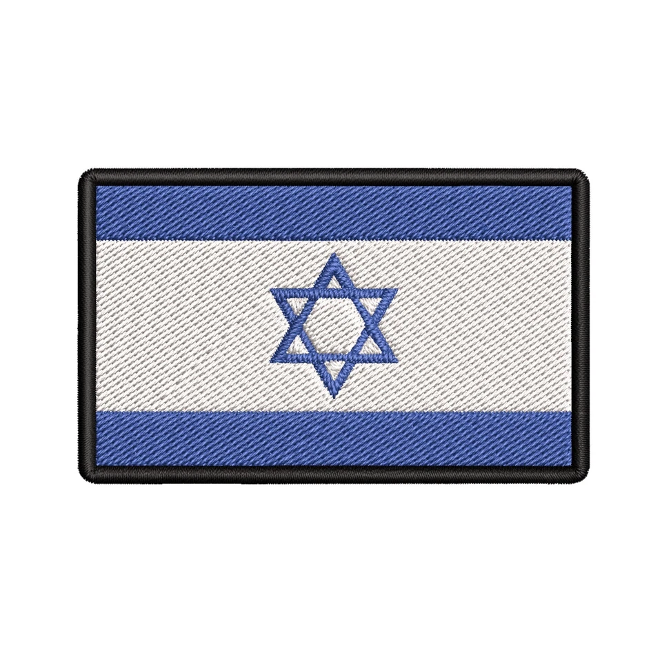 Israel Flag Embroidered Patch Star of David Israeli Iron on Applique
