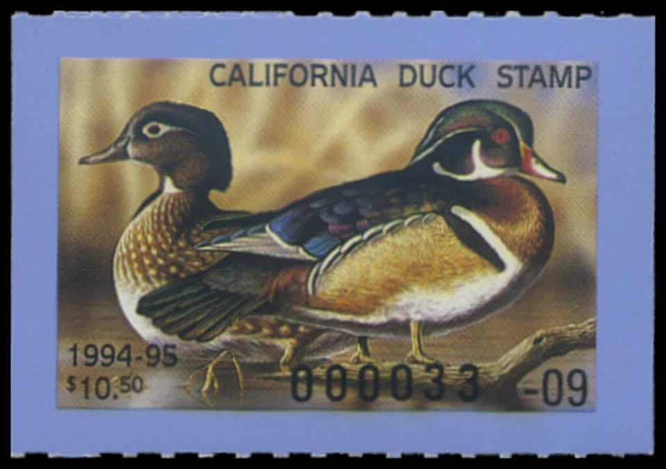 1993  California State Duck Stamp Mint Never Hinged. Original Gum  - Image 1 of 1