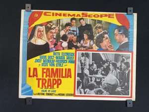 1956~THE TRAPP FAMILY~ Ruth Leuwerik ~ Hans Holt ~ Original Mexican Lobby Card