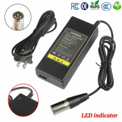 Cargador de batería eléctrico E-Scooter plomo ácido 36 voltios 36v 1,5 amperios macho adaptador SLA Foto 1 de 4