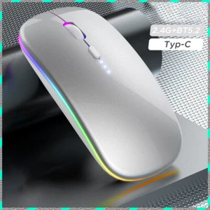 Rechargeable Rainbow Backlight Portable ultrathin mute for iOS Windows Android - Picture 1 of 13