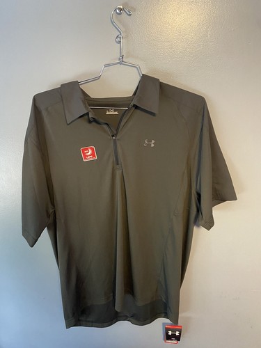 COACH NUOVO Under Armour Maglione Uomo Manica Corta 1 4 Zip Allenatori Golf Taglia XL Grigio