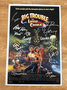 * BIG TROUBLE IN LITTLE CHINA * signed 12x18 poster * HONG, PAX, KWONG + 6 MORE - Picture 1 of 9