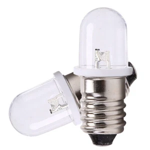 6x E10 LED-Birne Warmweiß 12V Werkzeugmaschine Schiff Lampe Kontrollleuchte - Afbeelding 1 van 9