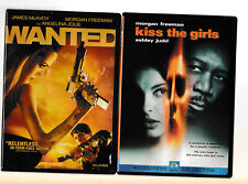 Wanted / Kiss the Girls (DVD Movie) Morgan Freeman Lot of 2 AOB