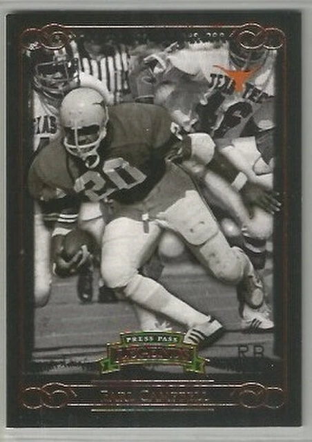 Earl Campbell Oilers Texas 2008 Press Pass Legends BRONZE DARK JERSEY 524/999 - Image 1 of 1