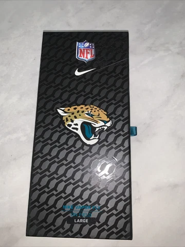 New Men’s Nike NFL  Jacksonville Jaguars On Field Vapor Fly Gloves Sz Large $100 Cover