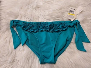 NWT Kenneth Cole New York Medium Swimsuit Bikini Bottom Sz M Color Tea Teal - Picture 1 of 5