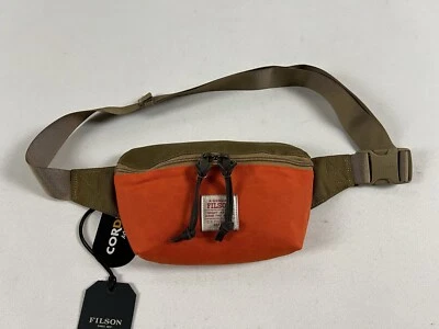 FILSON SURVEYOR CROSSBODY PACK DARK TAN/FLAME NWT - Image 1 of 4