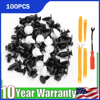 For Lexus 100Pcs Bumper Hood Clips Retainer Rivet Fastener Fender Push Pin USA Foto 1 de 4