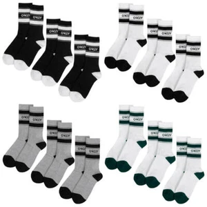 OAKLEY B1B ICON SOCKS MEN'S 900353 MEDIUM, LARGE (3 PACK) WHITE BLACK or GREY - Picture 1 of 20