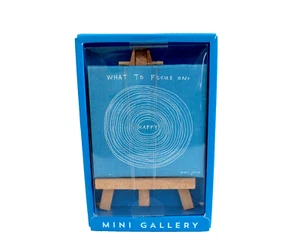 Mini Galería "En qué Enfocarse: Feliz" Obra de Arte Mini Caballete Decoración Regalo - Imagen 1 de 2