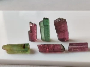 Fine Quality Multi color Natural Tourmaline Crystals From Africa 11.6 Grams - Picture 1 of 5