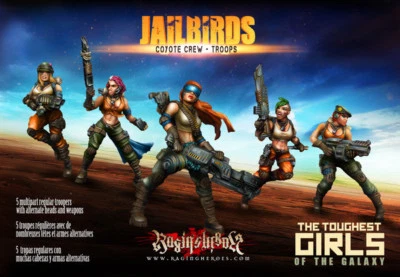 Raging Heroes Jailbirds Coyote Crew Female Imperial Guard 28mm - Image 1 of 3
