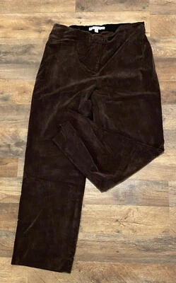 Calça feminina David Brooks veludo marrom veludo tamanho 12 - Imagem 1 de 3