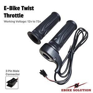 Twist Throttle SM 3 Pin Electric Bike Ebike Right Hand Bike 36v 42v 52v 60v 72v