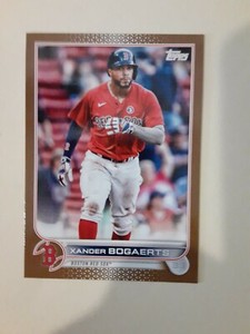Xander Bogaerts 2022 Topps Series 1 Card #8 Gold /2022 Boston Red Sox Serial #d