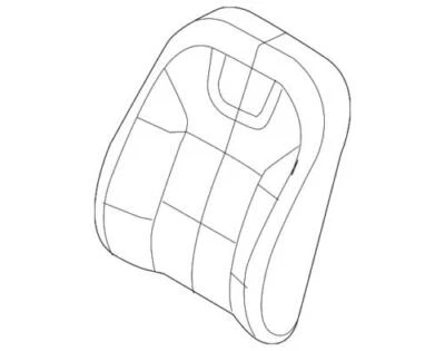 Genuíno Ford Focus 2010-2011 conjunto de tampa traseira de assento cinza esquerdo AS4Z-5464417-FA - Imagem 1 de 2