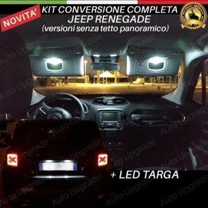 KIT FULL LED INTERNI PER JEEP RENEGADE COMPLETO + LED TARGA CANBUS 6000K NOERROR - Foto 1 di 7