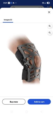 DONJOY Reaction Web 铰链式护膝 Med- 大号 带压缩套 (S367) — 第 1/4 张图片