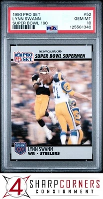 1990 PRO SET SUPER BOWL 160 #52 LYNN SWANN HOF PSA 10 - Image 1 of 3