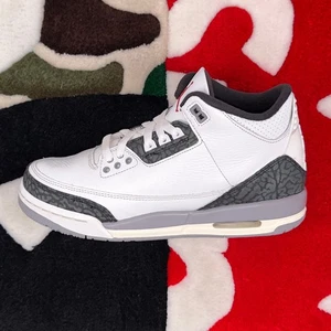 Size 7Y - Jordan 3 Retro Cement Grey (GS) *WORN* - Picture 1 of 12