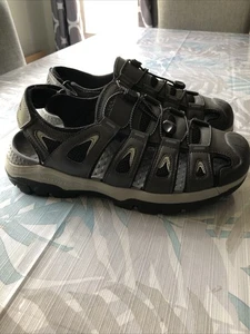 Skechers Charcoal Gray Sandals With Luxe Foam - Men’s 10 - Picture 1 of 5