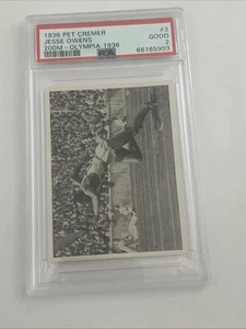 1936 Pet Cremer #3 JESSE OWENS RC 200M Olimpiadi 1936 GRADO PSA 2 POP 16 RARO - Foto 1 di 7
