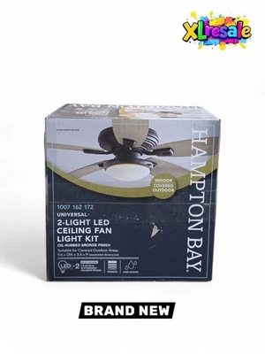 Hampton Bay 2-Light Oil Rubbed Bronze Ceiling Fan Moon LED Light Kit #1007162172 - Image 1 of 4