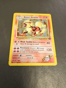 Blaine's Arcanine 1/132 Gym Challenge Holo Pokemon TCG #17 - Picture 1 of 11