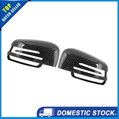 Pack de 1 tapa de cubierta de espejo retrovisor lateral de fibra de carbono apta para Mercedes X204 Foto 1 de 4