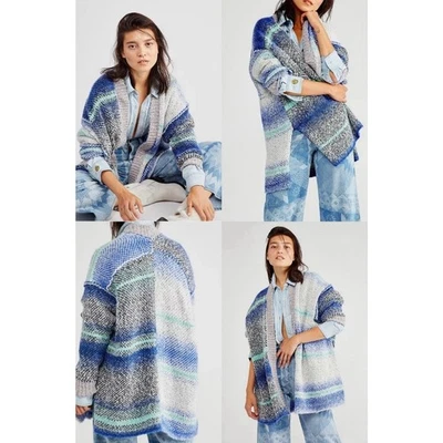 Free People Daydreamer Chunky Knit Cardigan Sweater Small Oversized Boho Cottage - Image 1 of 4